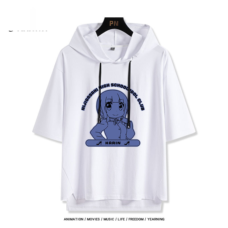 LoveLive 虹咲 虹四格動畫  連帽短袖T恤-GOODTOYSTUDIO