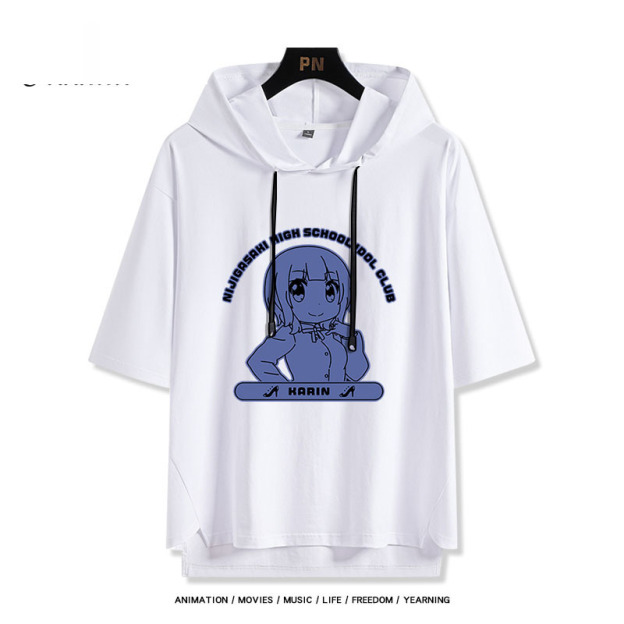 LoveLive 虹咲 虹四格動畫  連帽短袖T恤-GOODTOYSTUDIO