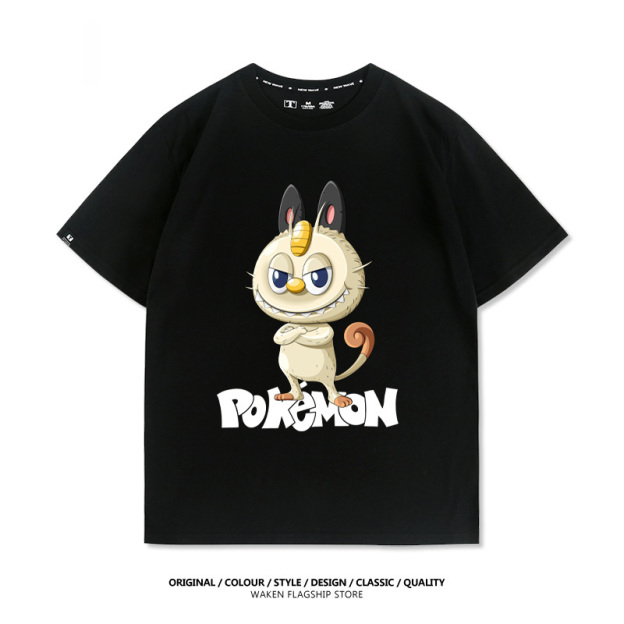 LabubuX寶可夢 印花T恤