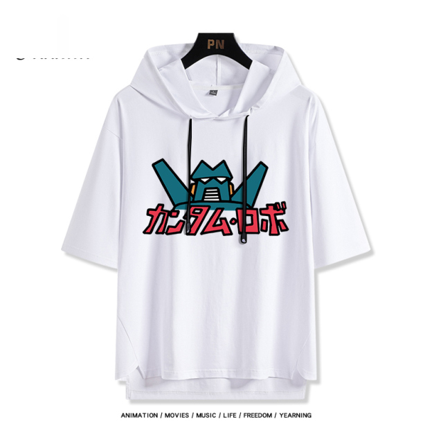 蠟筆小新康達姆機器人 連帽短袖T恤-GOODTOYSTUDIO