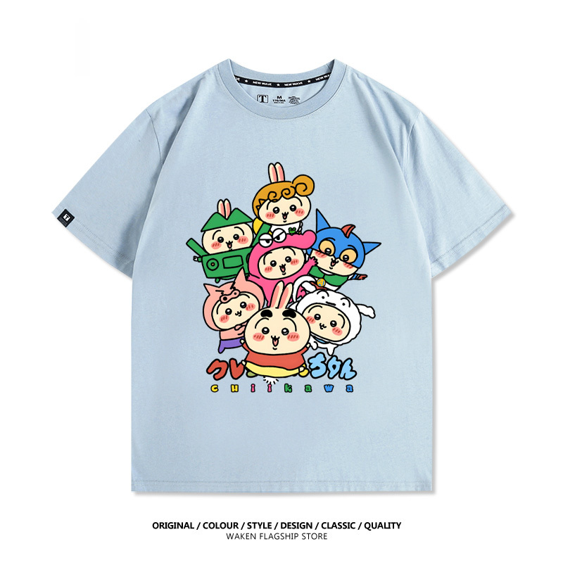 chiikawaX蠟筆小新 印花T恤-GOODTOYSTUDIO