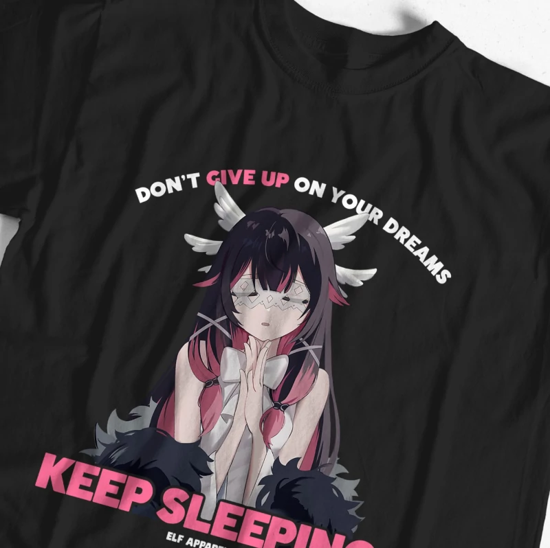 哥倫比婭 Damselette “不要放棄你的夢想，繼續沉睡” 原神粉絲自製T恤