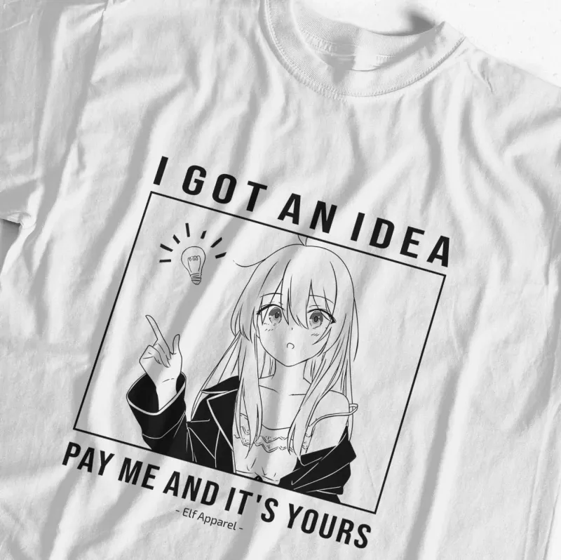 伊蕾娜「我有個主意，付錢給我，它就是你的了」T恤 男女通用短袖