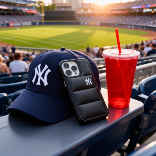 潮牌MLB羽絨服手機殼