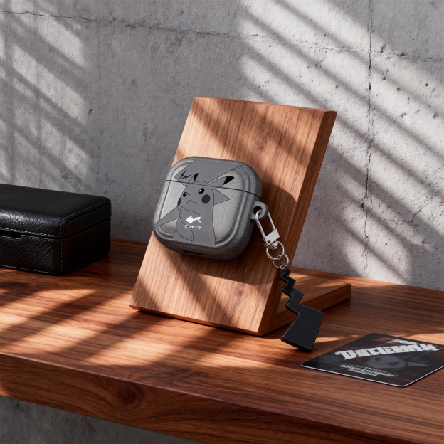 复古灰皮卡丘Airpods耳機保護殼 | 时尚与可爱结合