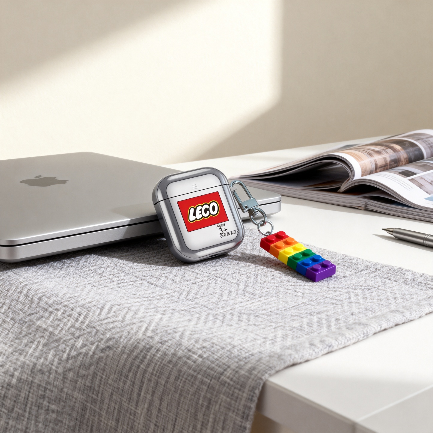 創意個性積木電鍍Airpods耳機保護殼