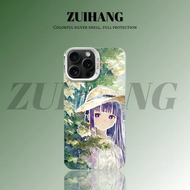 葬送的芙莉蓮 極光/彩銀 線條漸變防摔手機殼-GOODTOYSTUDIO