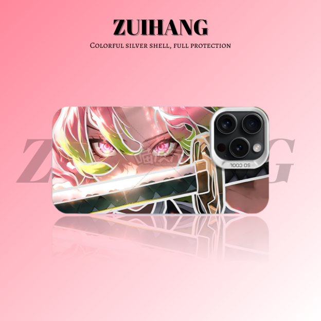 鬼滅之刃 極光/彩銀 線條漸變防摔手機殼-GOODTOYSTUDIO