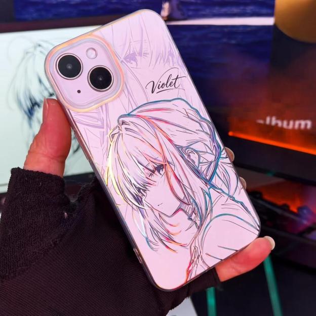 薇爾莉特極光金漸變手機殼-GOODTOYSTUDIO