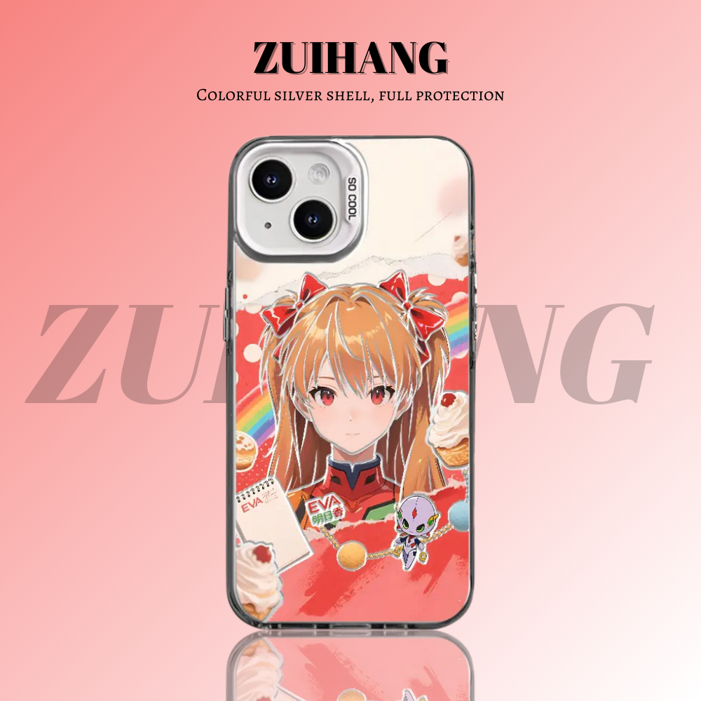 EVA新世紀福音戰士 極光/彩銀 線條漸變防摔手機殼-GOODTOYSTUDIO