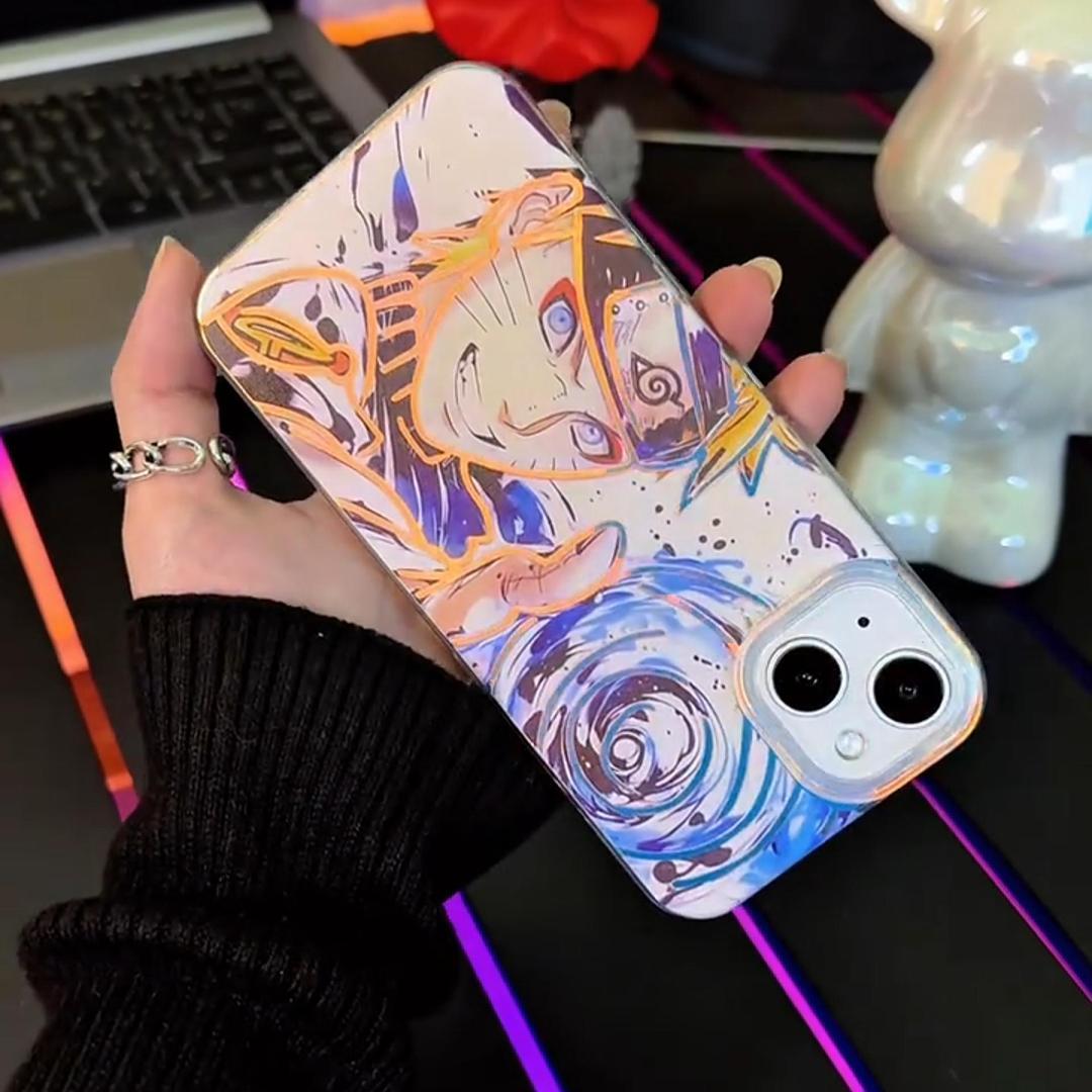 火影忍者 極光/彩銀 線條漸變防摔手機殼