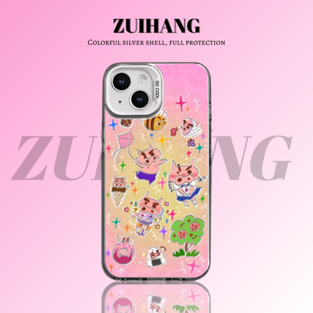 蠟筆小新彩銀防摔手機殼-CASEZONE