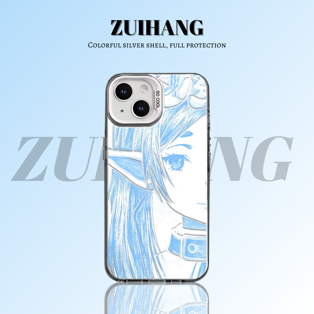 葬送的芙莉蓮 極光/彩銀 線條漸變防摔手機殼-GOODTOYSTUDIO