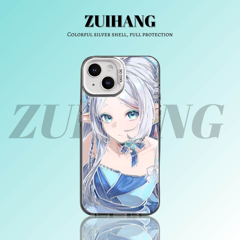 葬送的芙莉蓮 極光/彩銀 線條漸變防摔手機殼-GOODTOYSTUDIO