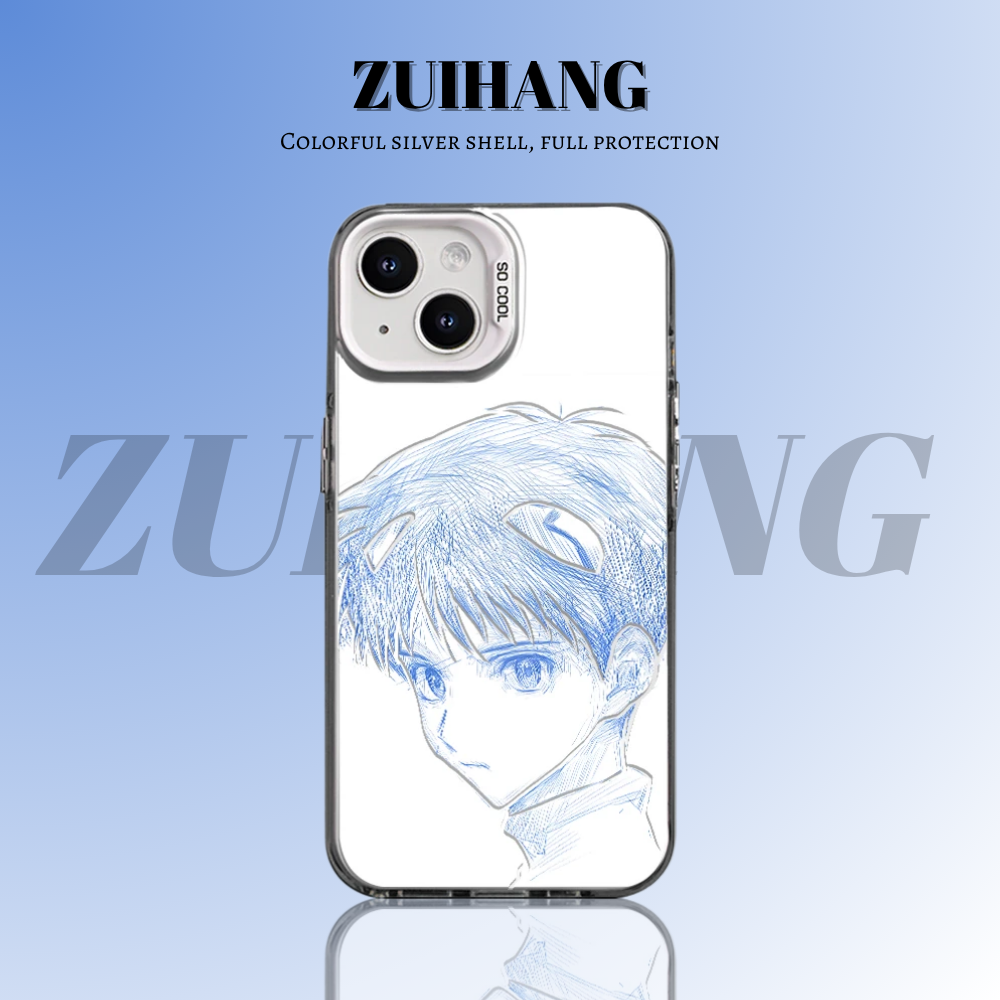 EVA新世紀福音戰士 極光/彩銀 線條漸變防摔手機殼-GOODTOYSTUDIO