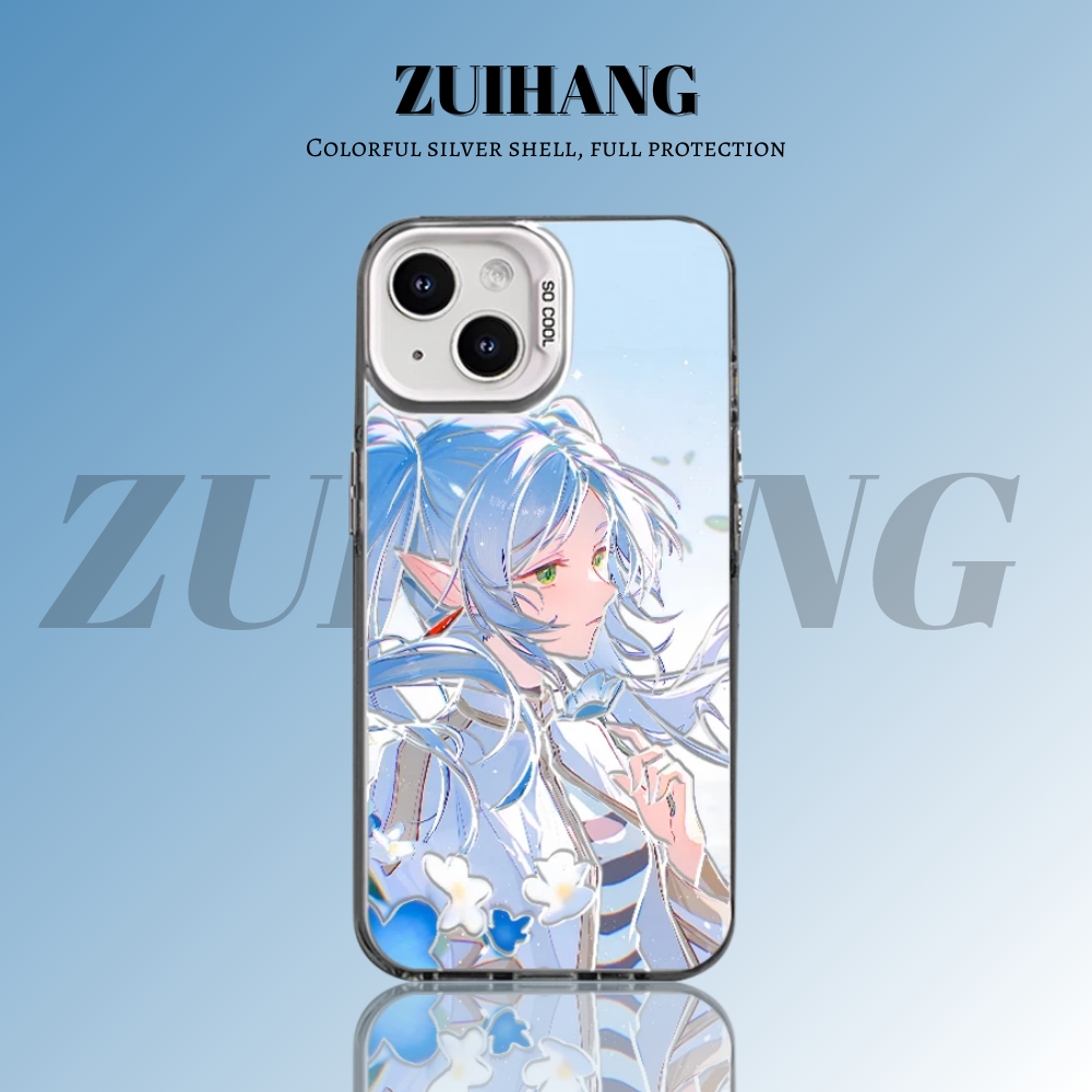 葬送的芙莉蓮 極光/彩銀 線條漸變防摔手機殼-GOODTOYSTUDIO