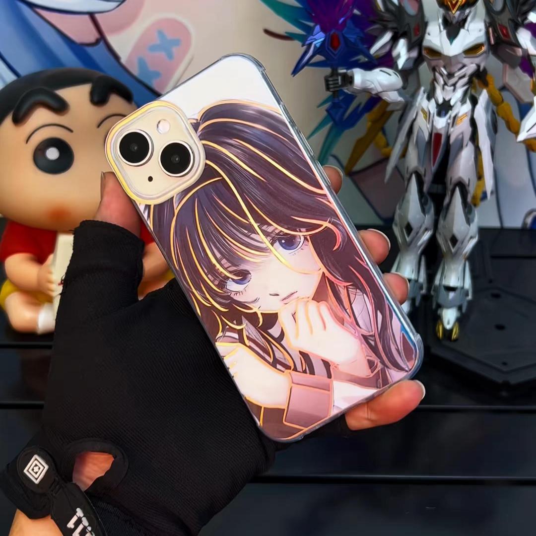 熏香花朵凛然绽放 極光金漸變手機殼-GOODTOYSTUDIO