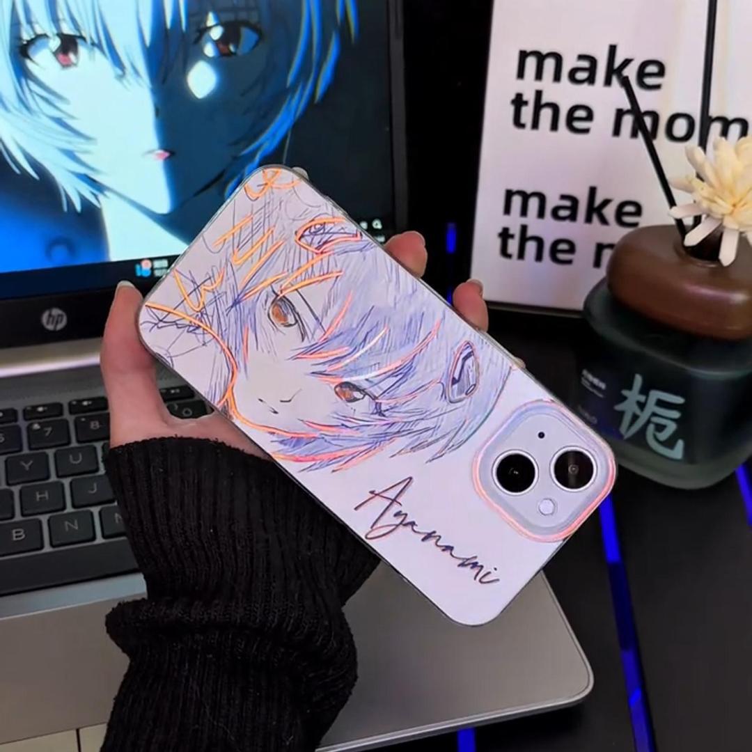 EVA新世紀福音戰士極光金漸變手機殼-CASEZONE