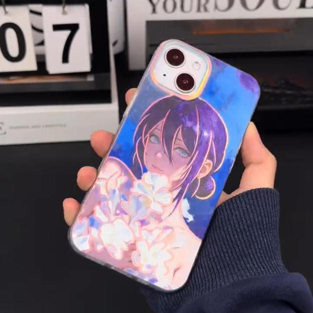 鏈鋸人 極光金漸變手機殼