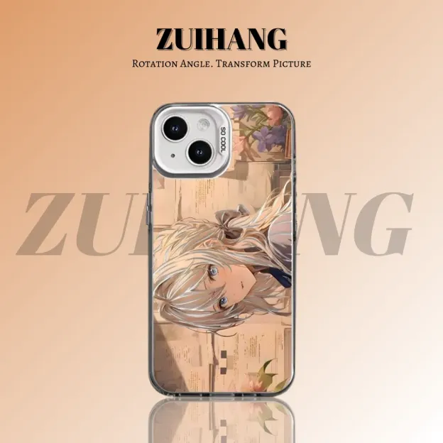 紫羅蘭永恆花園彩銀防摔手機殼