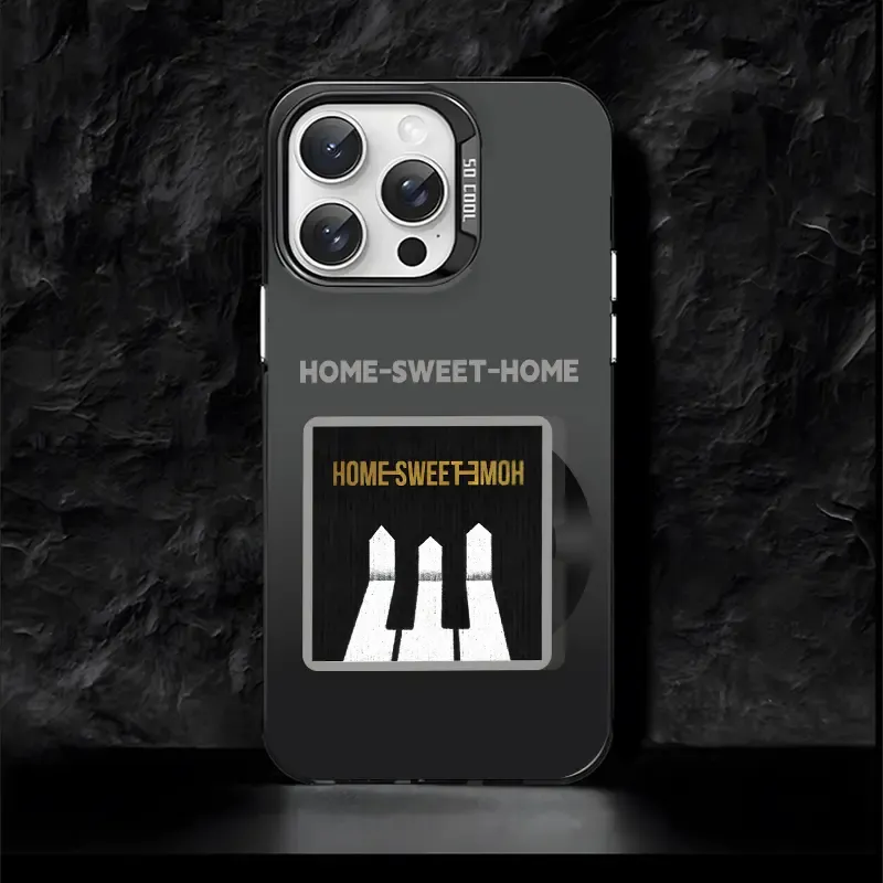 權志龍GD 彩銀線條漸變防摔手機殼