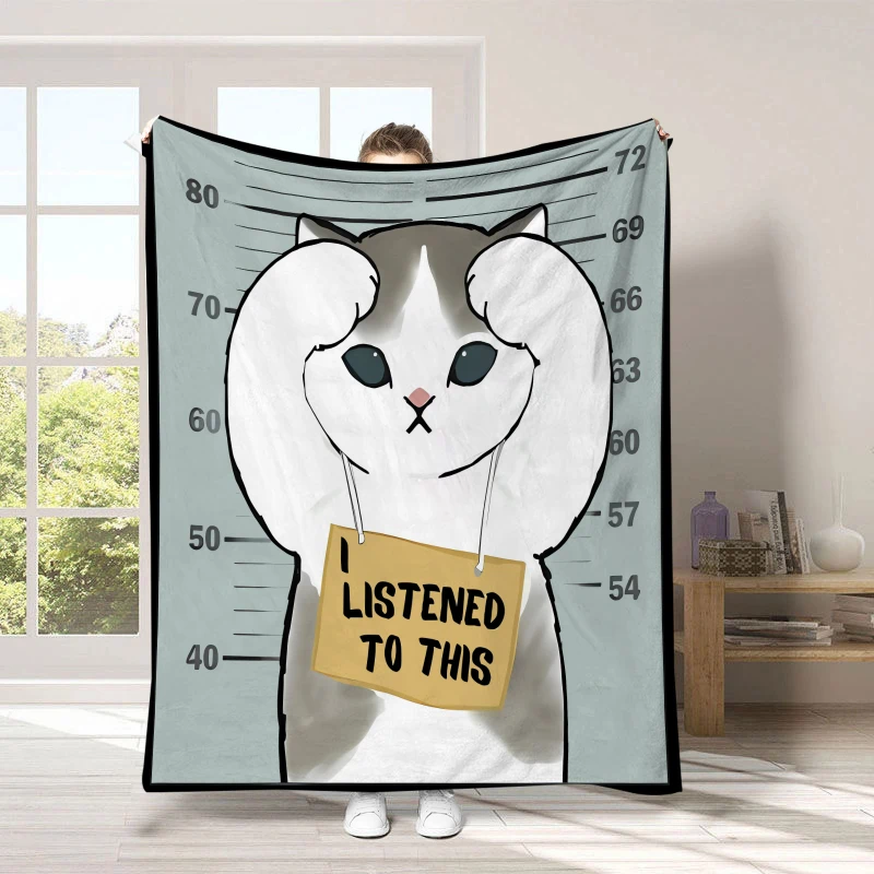 mofusand 貓福珊迪鯊魚貓毛毯｜法蘭絨沙發蓋毯・午休披肩