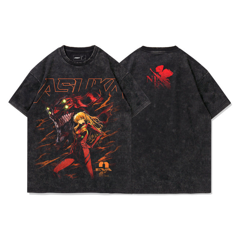 灌籃高手湘北全國大賽出征水洗做舊 2026親子情侶男女同款 印花水洗短袖