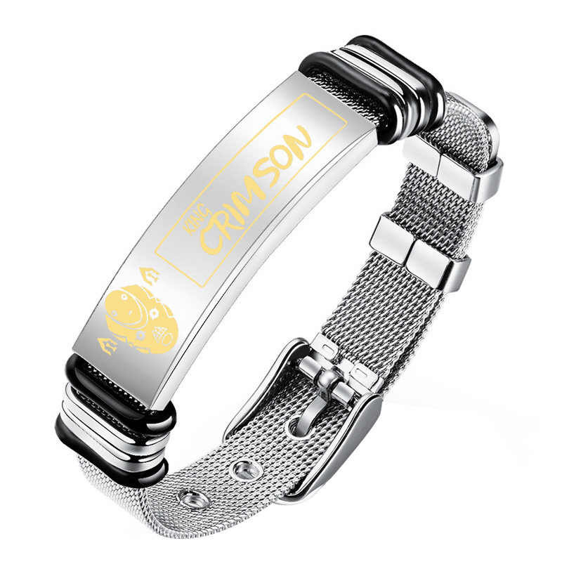 JOJO的奇妙冒險手鍊 不滅鑽石 動漫周邊手環 男女金屬飾品