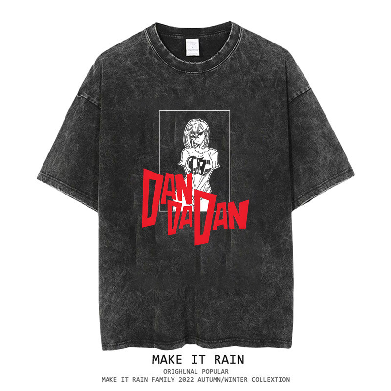 膽大黨水洗做舊 2026親子情侶男女同款 印花水洗短袖