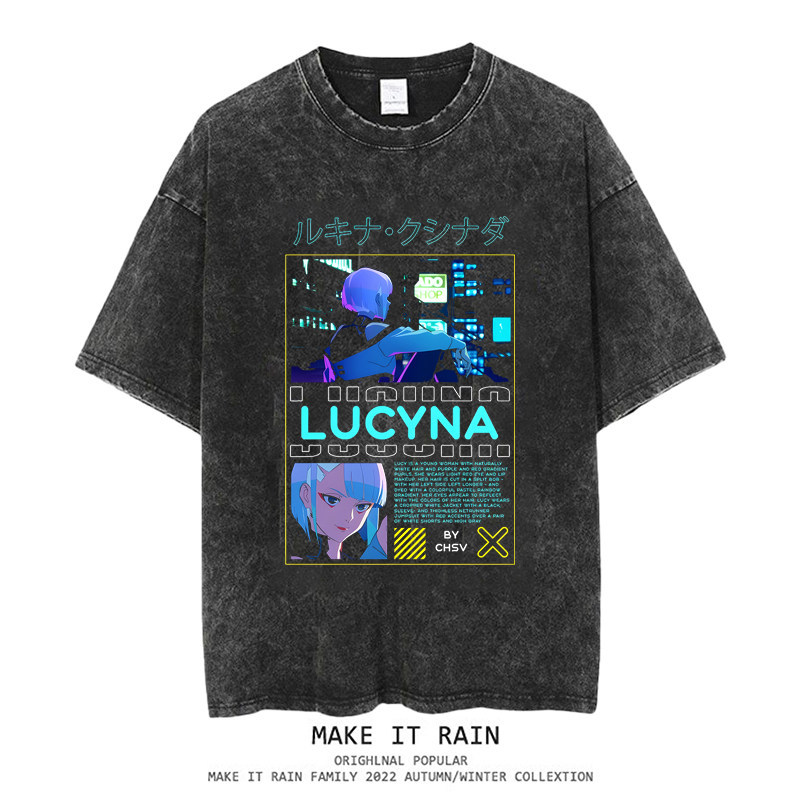 電馭叛客水洗做舊 2026親子情侶男女同款 印花水洗短袖