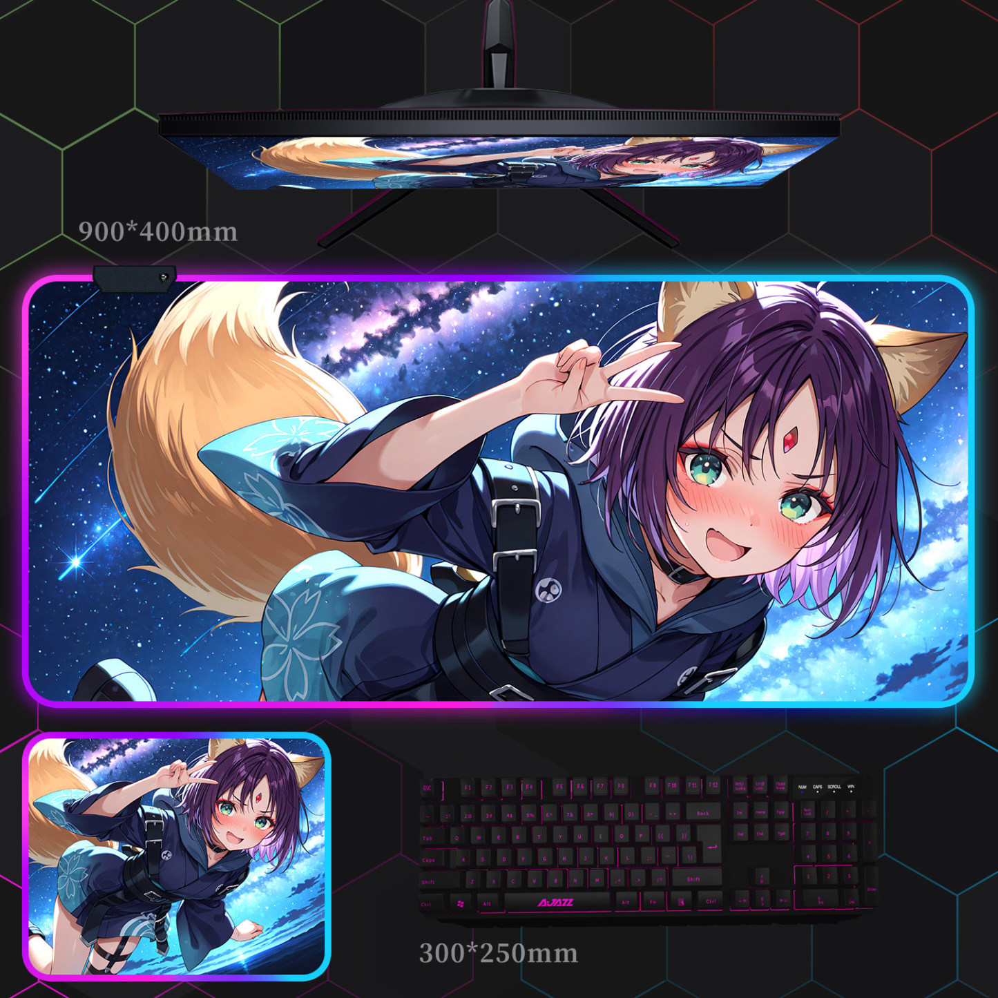 超時空輝耀姬 主題桌墊 布質滑鼠墊