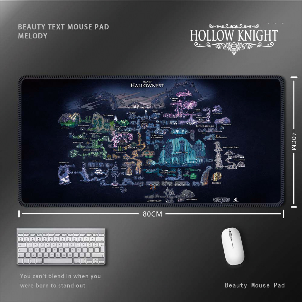 空洞騎士 Hollow Knight 滑鼠墊｜超大尺寸遊戲桌墊 電腦鍵盤墊 收藏周邊