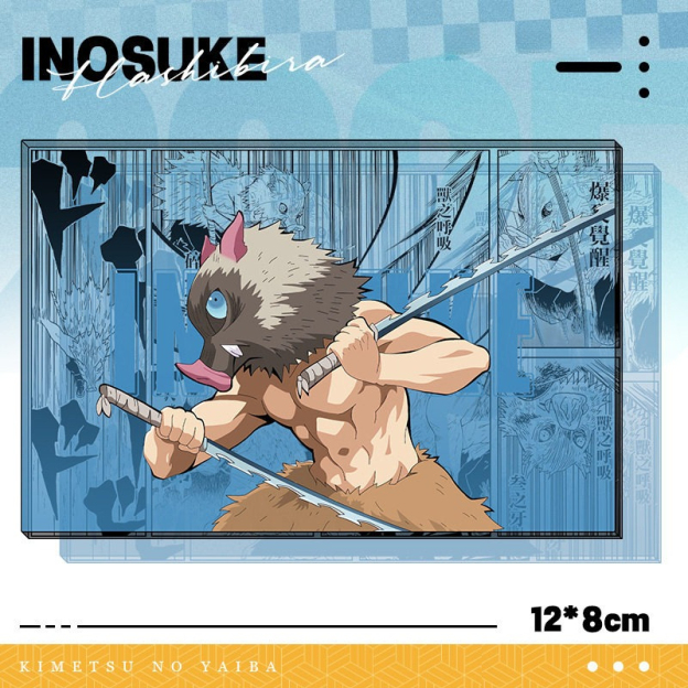 鬼滅之刃透光亞克力卡磚 買二送一 附贈發光底座