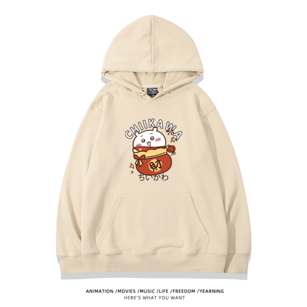 新年chiikawa 2026秋冬新款親子情侶裝 圓領長袖/連帽衛衣