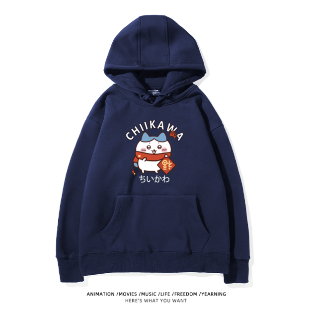 新年chiikawa 2026秋冬新款親子情侶裝 圓領長袖/連帽衛衣