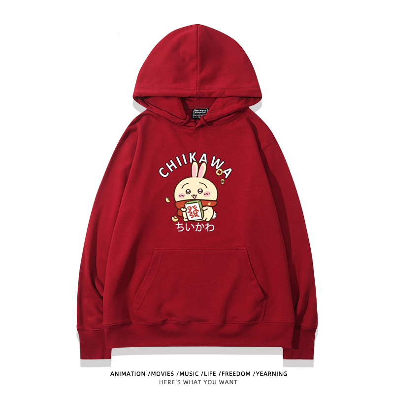 新年chiikawa 2026秋冬新款親子情侶裝 圓領長袖/連帽衛衣