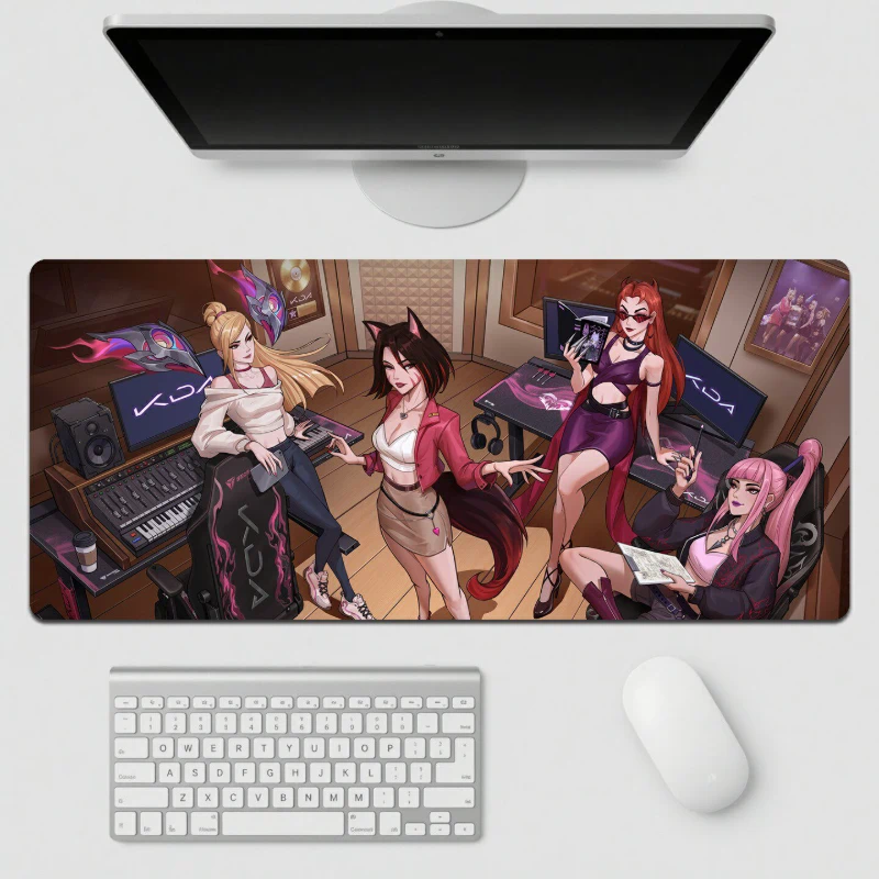 英雄聯盟 LOL K/DA Firestarter 加大滑鼠墊｜電競遊戲桌墊