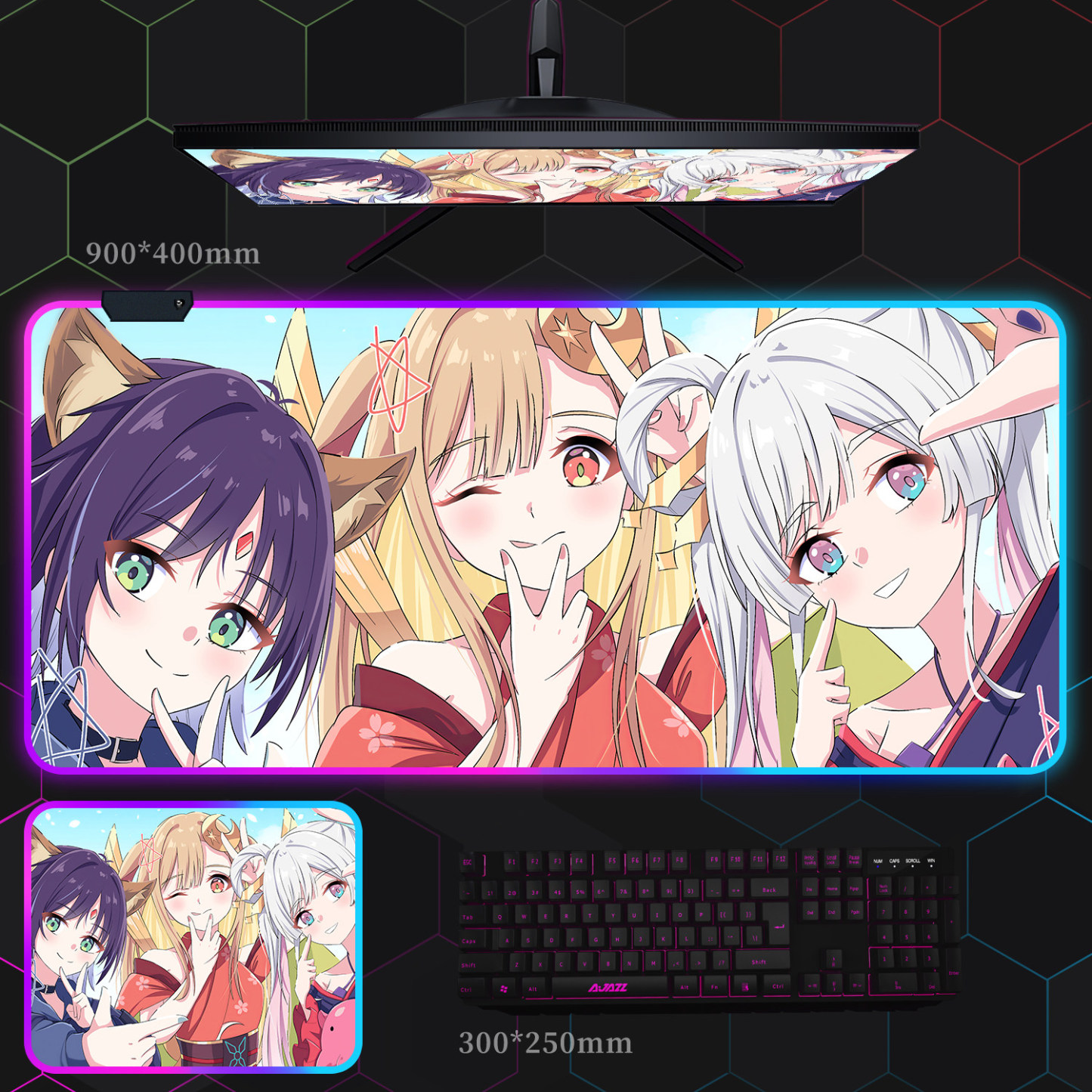 超時空輝耀姬 主題桌墊 布質滑鼠墊