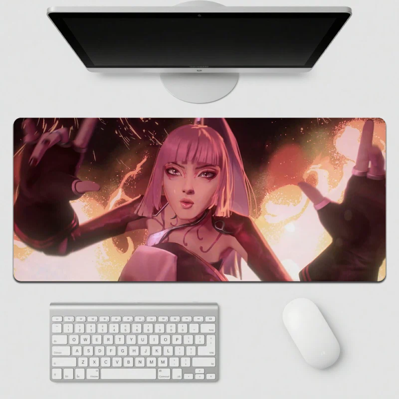 英雄聯盟 LOL K/DA Firestarter 加大滑鼠墊｜電競遊戲桌墊