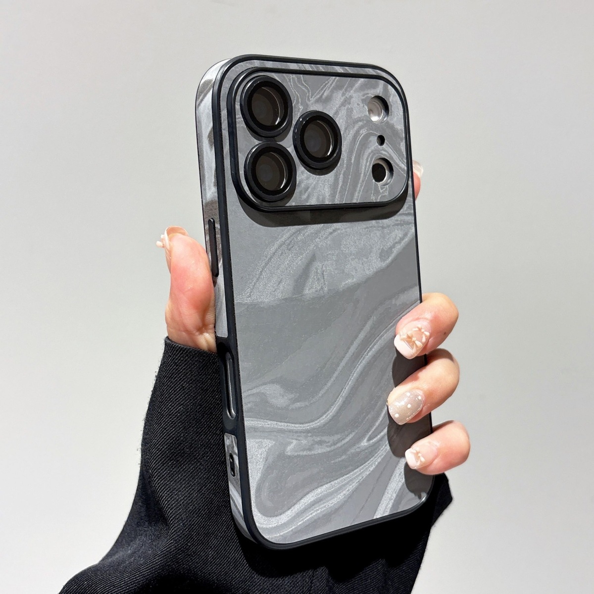 水波紋全包iPhone手機殼｜高端時尚立體紋理潮流保護殼