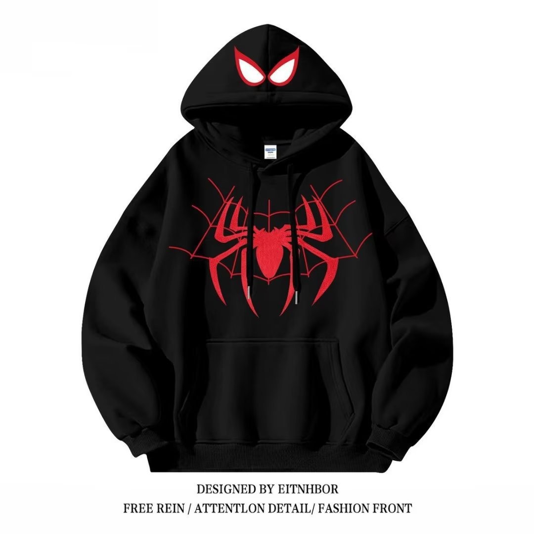 Spider 系列連帽衛衣｜美式Oversize寬鬆衛衣 情侶潮流外套