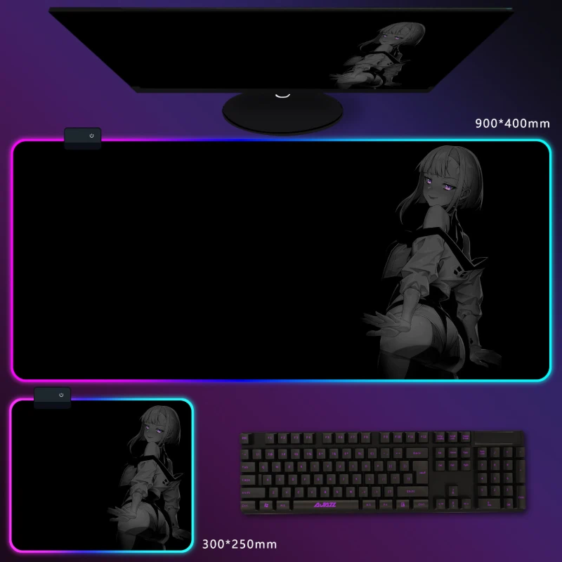 電馭叛客邊緣行者 RGB 電競滑鼠墊｜Cyberpunk 動漫電競桌墊