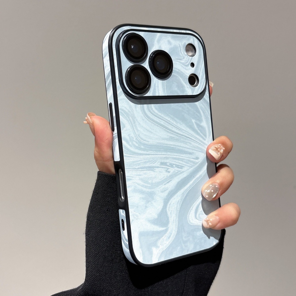 水波紋全包iPhone手機殼｜高端時尚立體紋理潮流保護殼