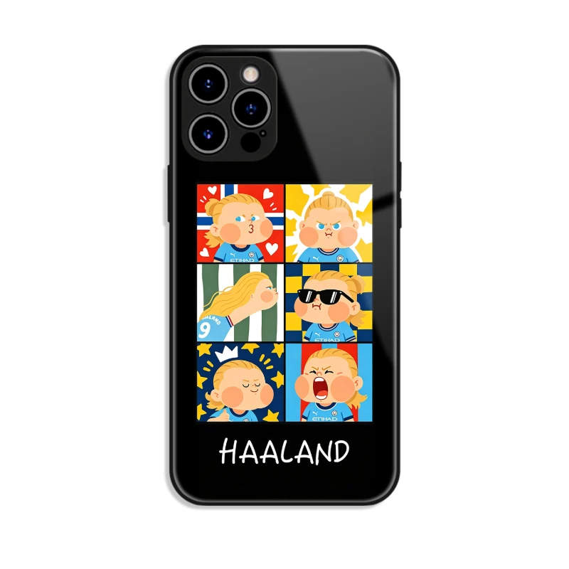 哈蘭德 Haaland 高清鋼化玻璃手機殼
