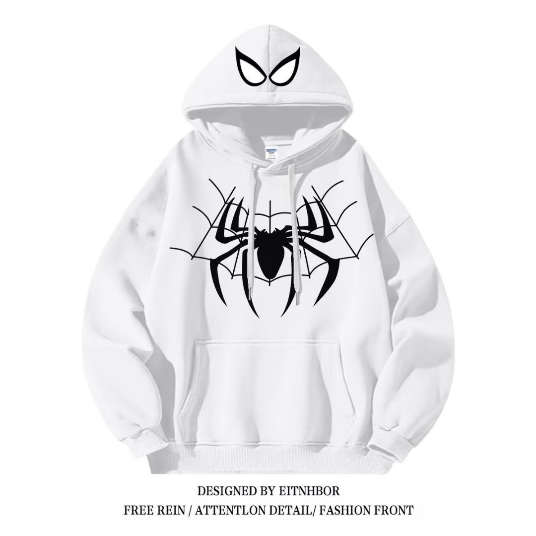 Spider 系列連帽衛衣｜美式Oversize寬鬆衛衣 情侶潮流外套