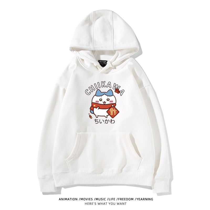 新年chiikawa 2026秋冬新款親子情侶裝 圓領長袖/連帽衛衣