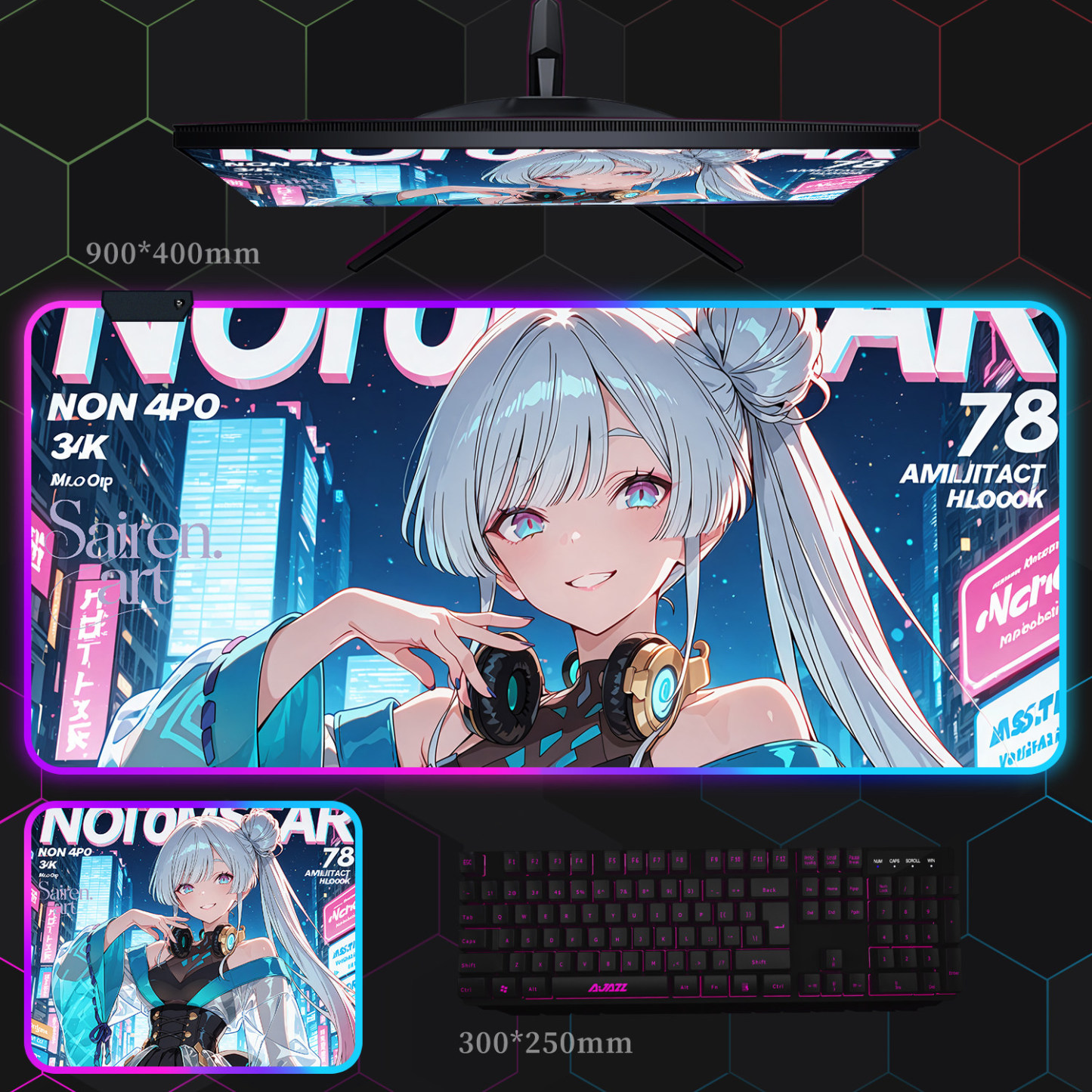 超時空輝耀姬 主題桌墊 布質滑鼠墊