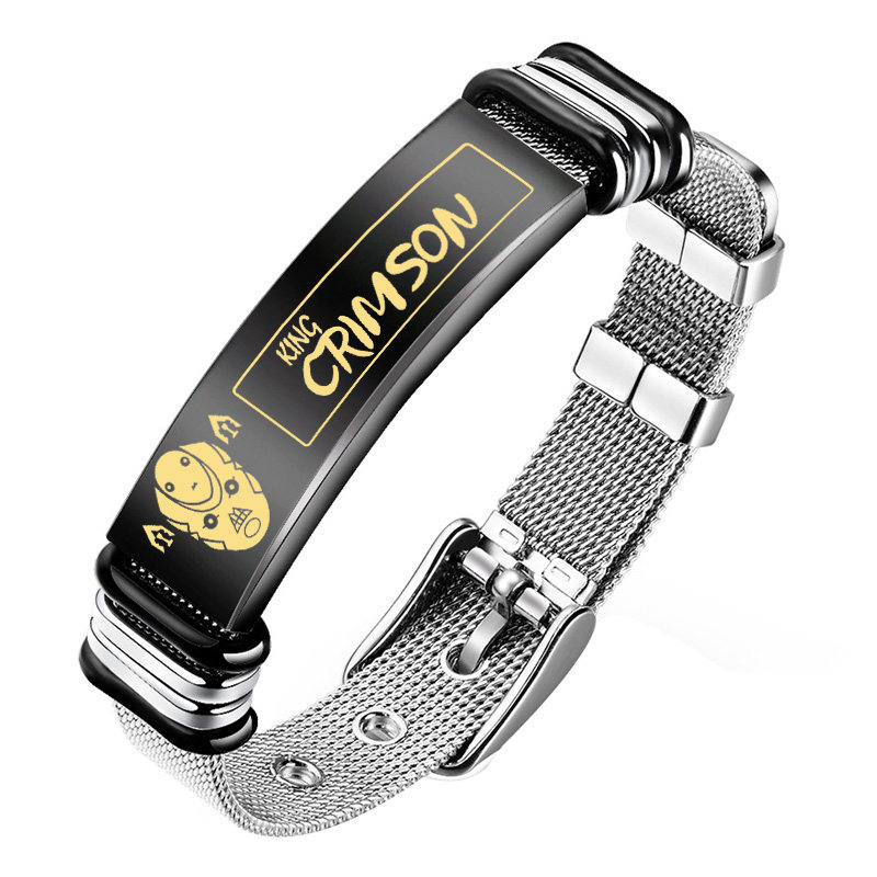 JOJO的奇妙冒險手鍊 不滅鑽石 動漫周邊手環 男女金屬飾品