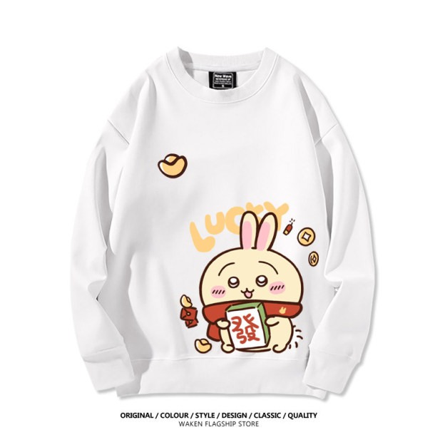 新年chiikawa 2026秋冬新款親子情侶裝 圓領長袖/連帽衛衣