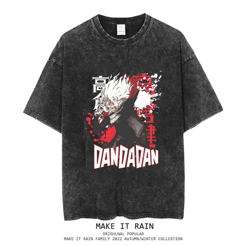 膽大黨水洗做舊 2026親子情侶男女同款 印花水洗短袖